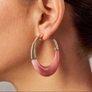 🆕 Pink resin hoops LUXE